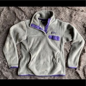 Patagonia Women’s Fleece Pullover | Grey & Purple